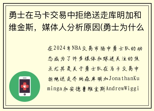 勇士在马卡交易中拒绝送走库明加和维金斯，媒体人分析原因(勇士为什么选库明加)
